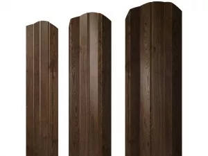 Штакетник М-образный фигурный PT Twincolor-foil Antique Wood