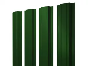 Евроштакетник прямоугольный 100 0,5 РЕ RAL 6005 (И)