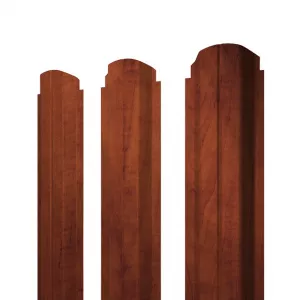 Штакетник П-образный фигурный ОН PT Twincolor Cherry Wood