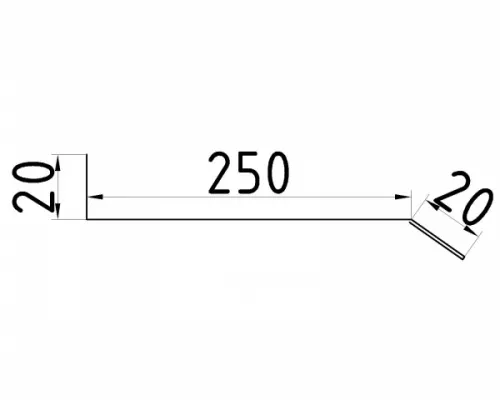 Планка отлива 20х250
