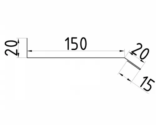 Планка отлива 20х150х20х15