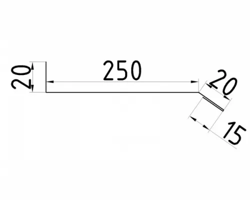 Планка отлива 20х250х20х15
