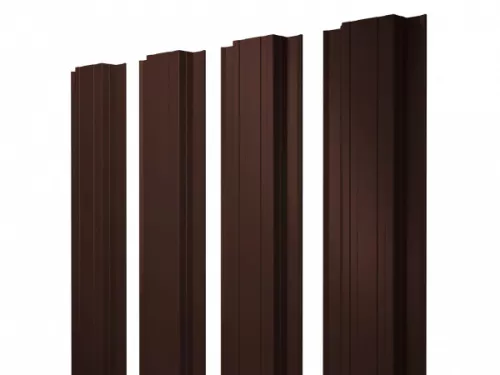 Евроштакетник прямоугольный 100 0,5 РЕ ДВС RAL 8017 (И)